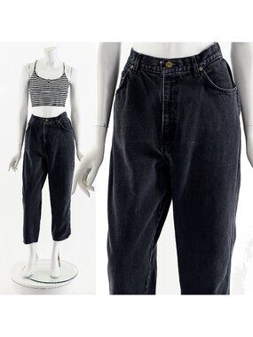 Faded Black Mom Jeans 90s